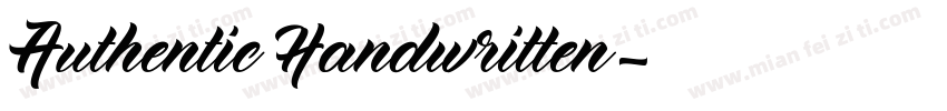 Authentic Handwritten字体转换